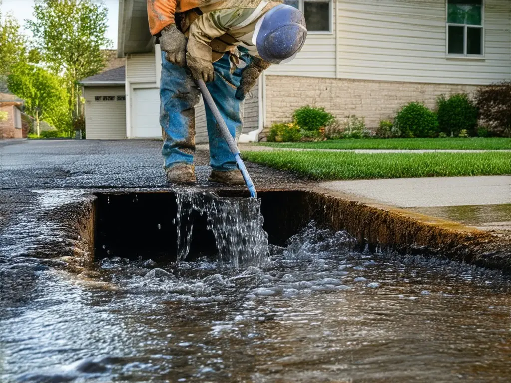 desague arreglado obrero